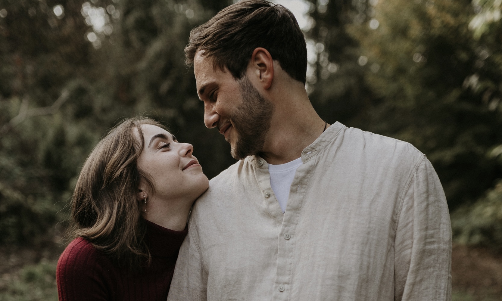 smiling at each other