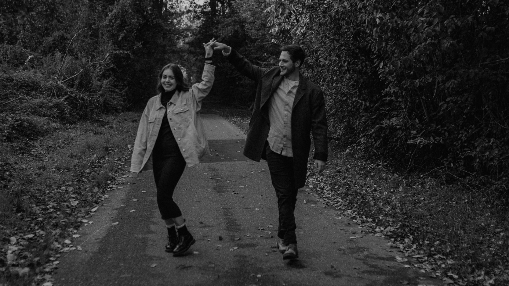 walking and holding hands